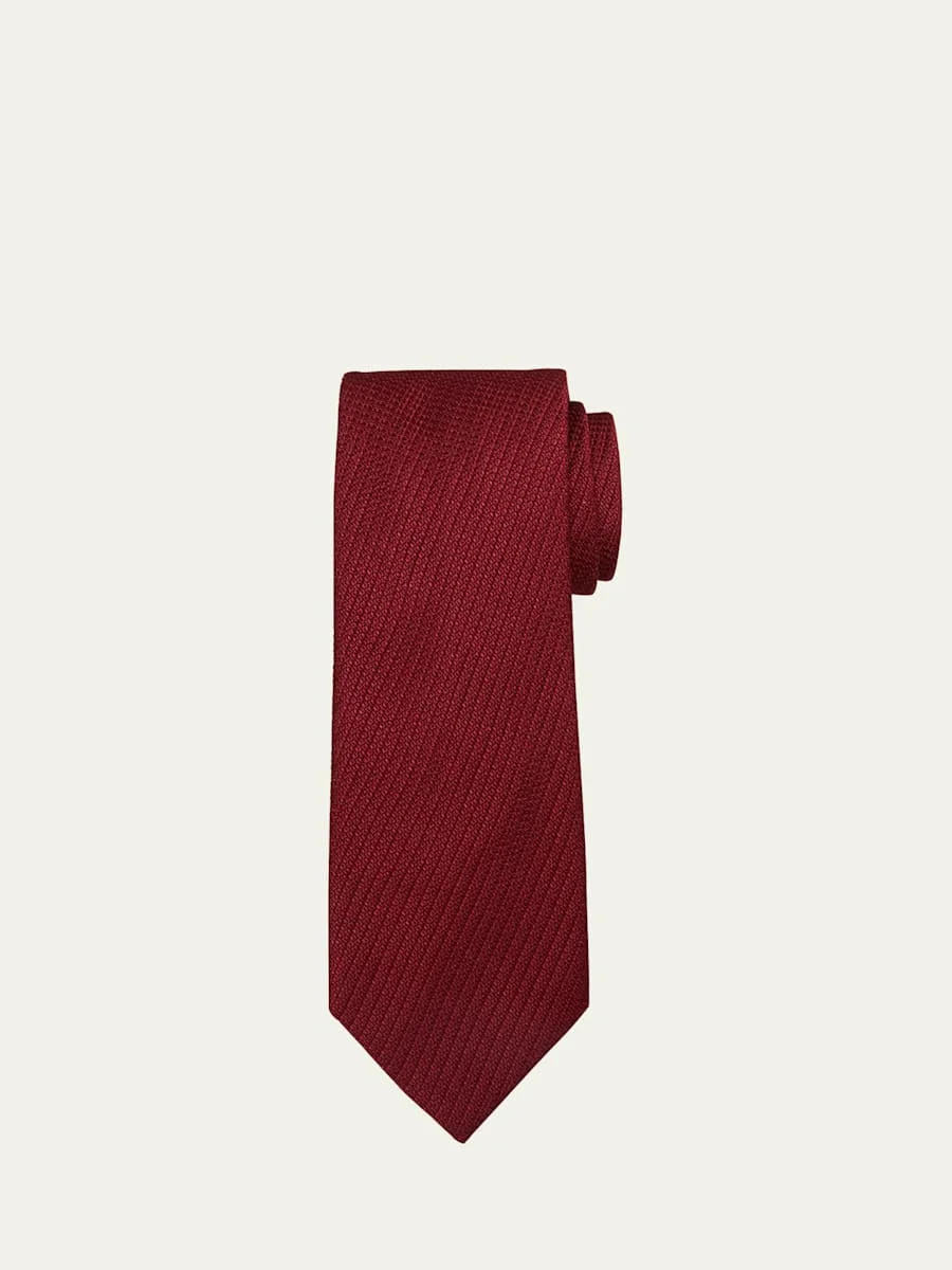 Men's Textured Silk Tie - 1