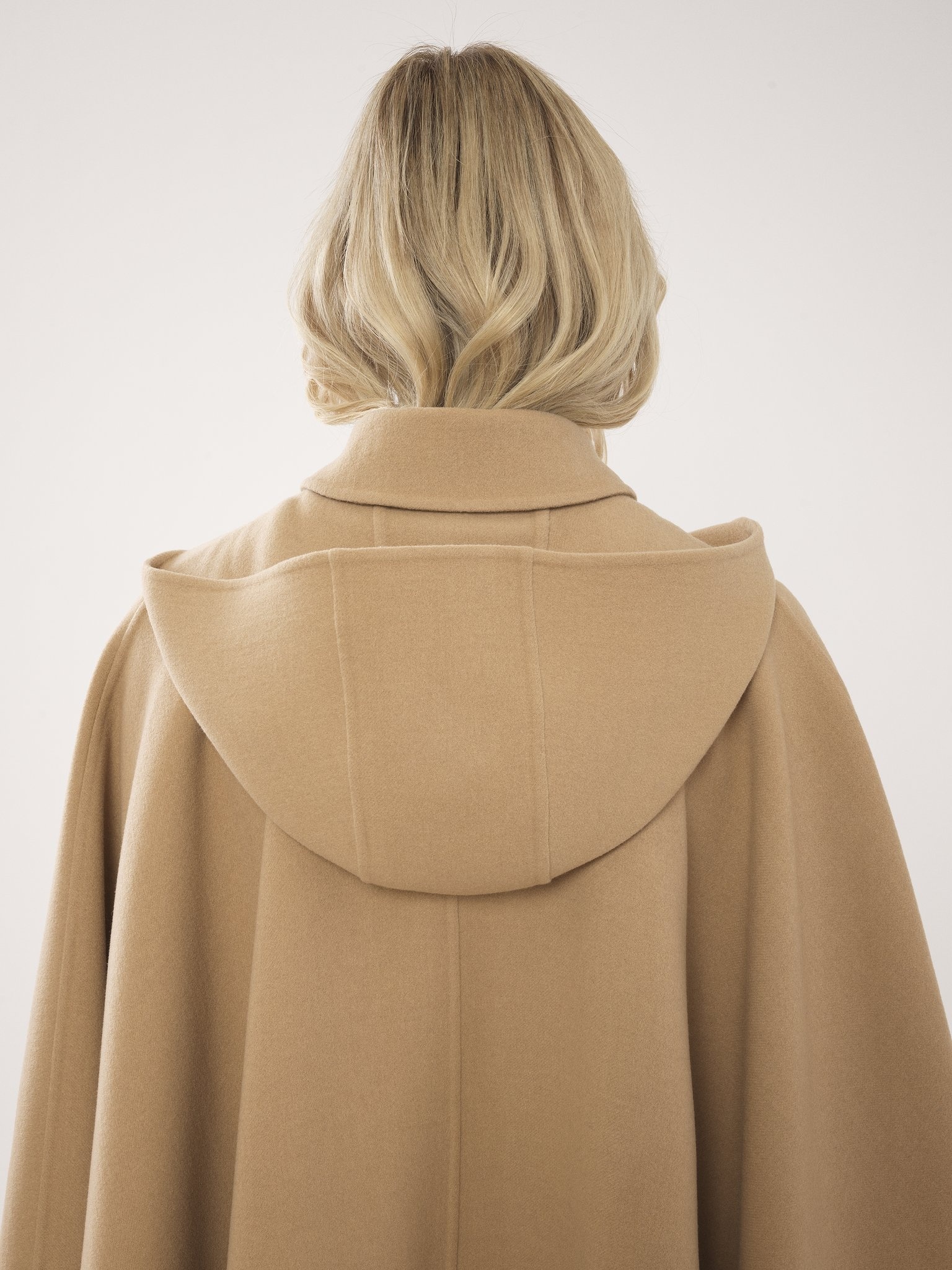 HOODED CAPE COAT - 7