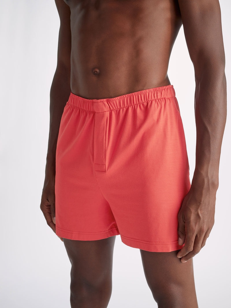 Men's Short Pajamas Basel Micro Modal Stretch Paprika - 5