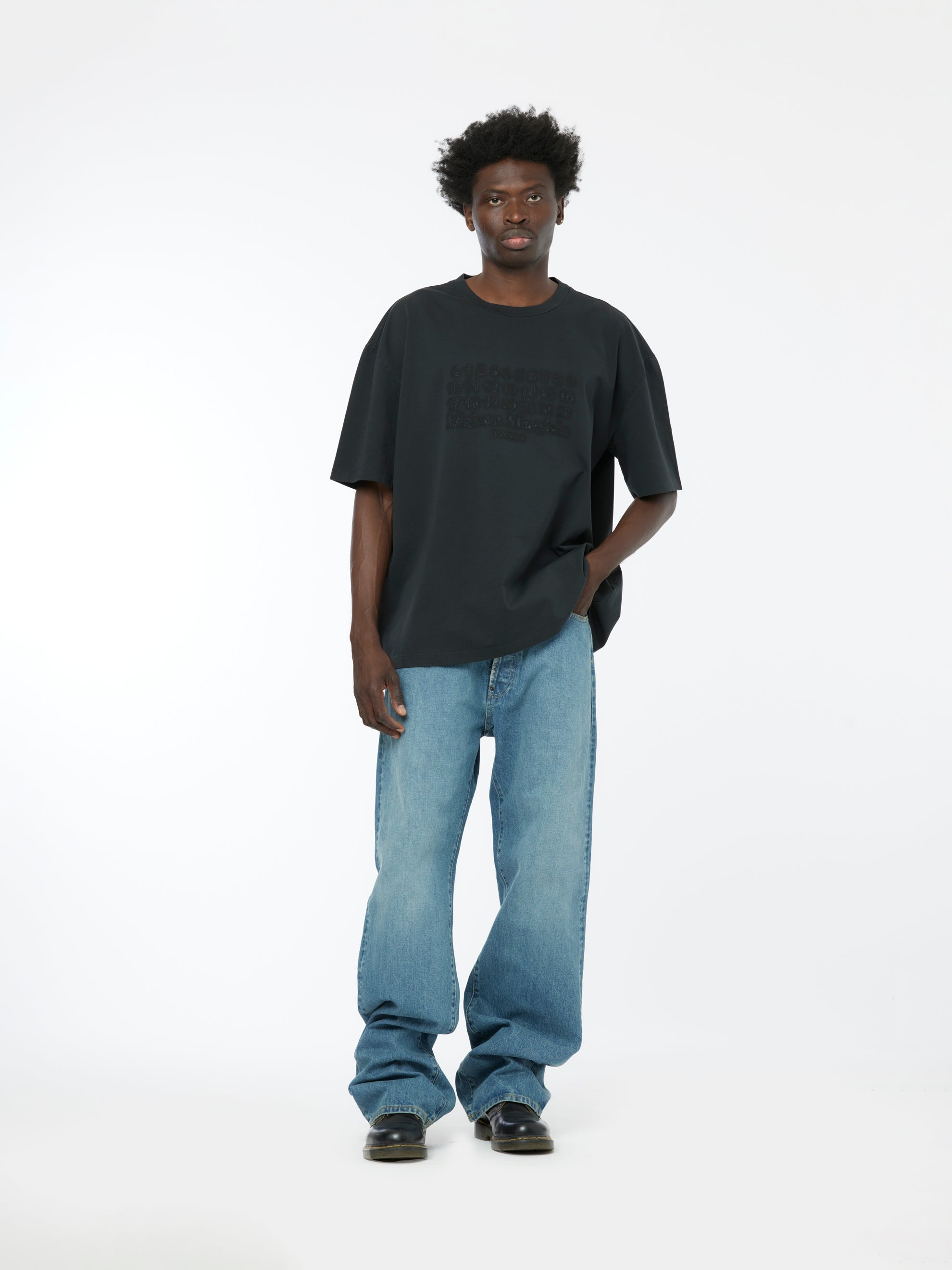 HEAVY JERSEY T-SHIRT (WASHED BLACK) - 4