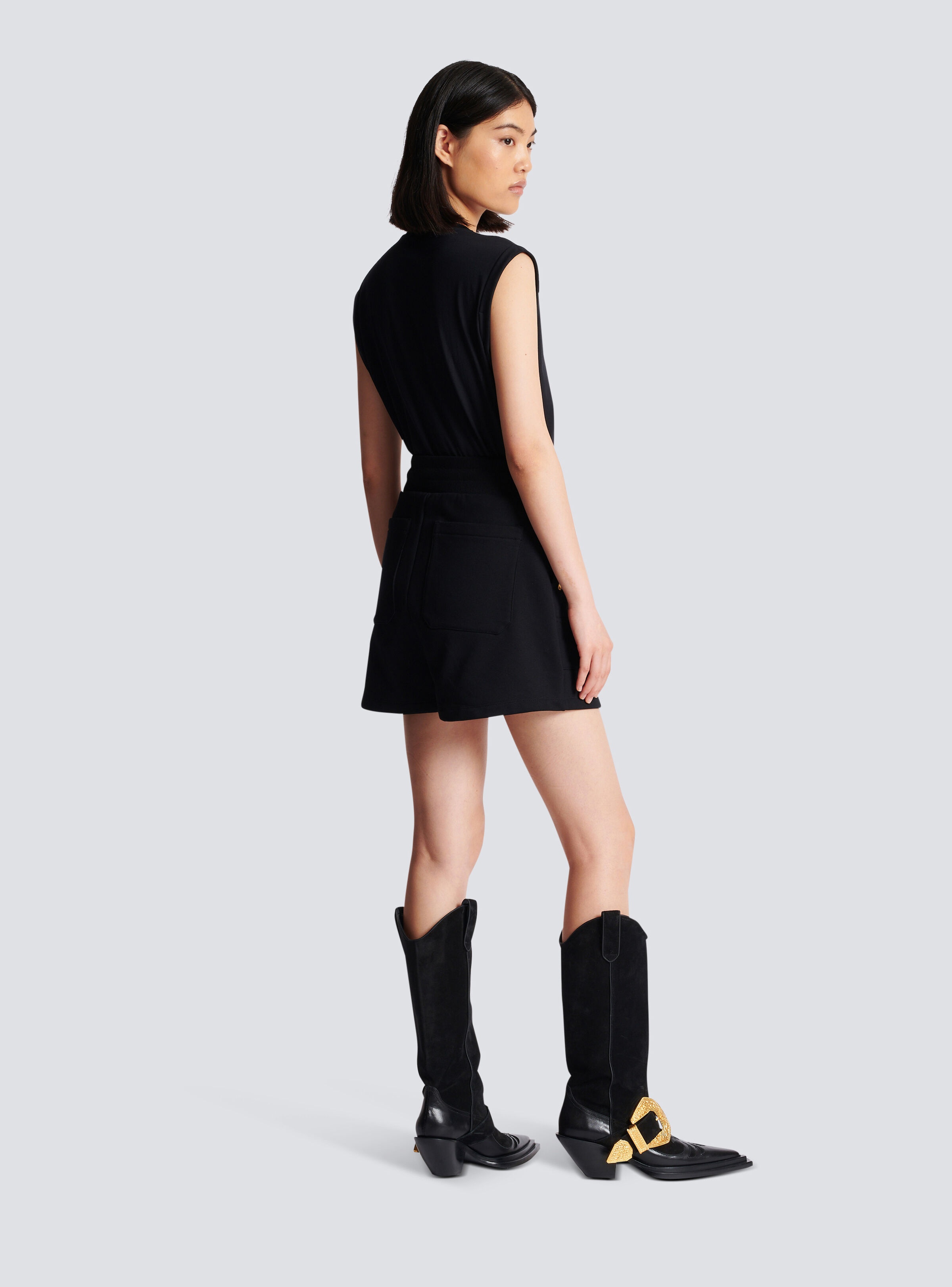ショートパンツ BALMAIN Woman Short Black AF1MA095DD10 0PC Balmainアウトレット：ショートパンツ レディース - ブラック