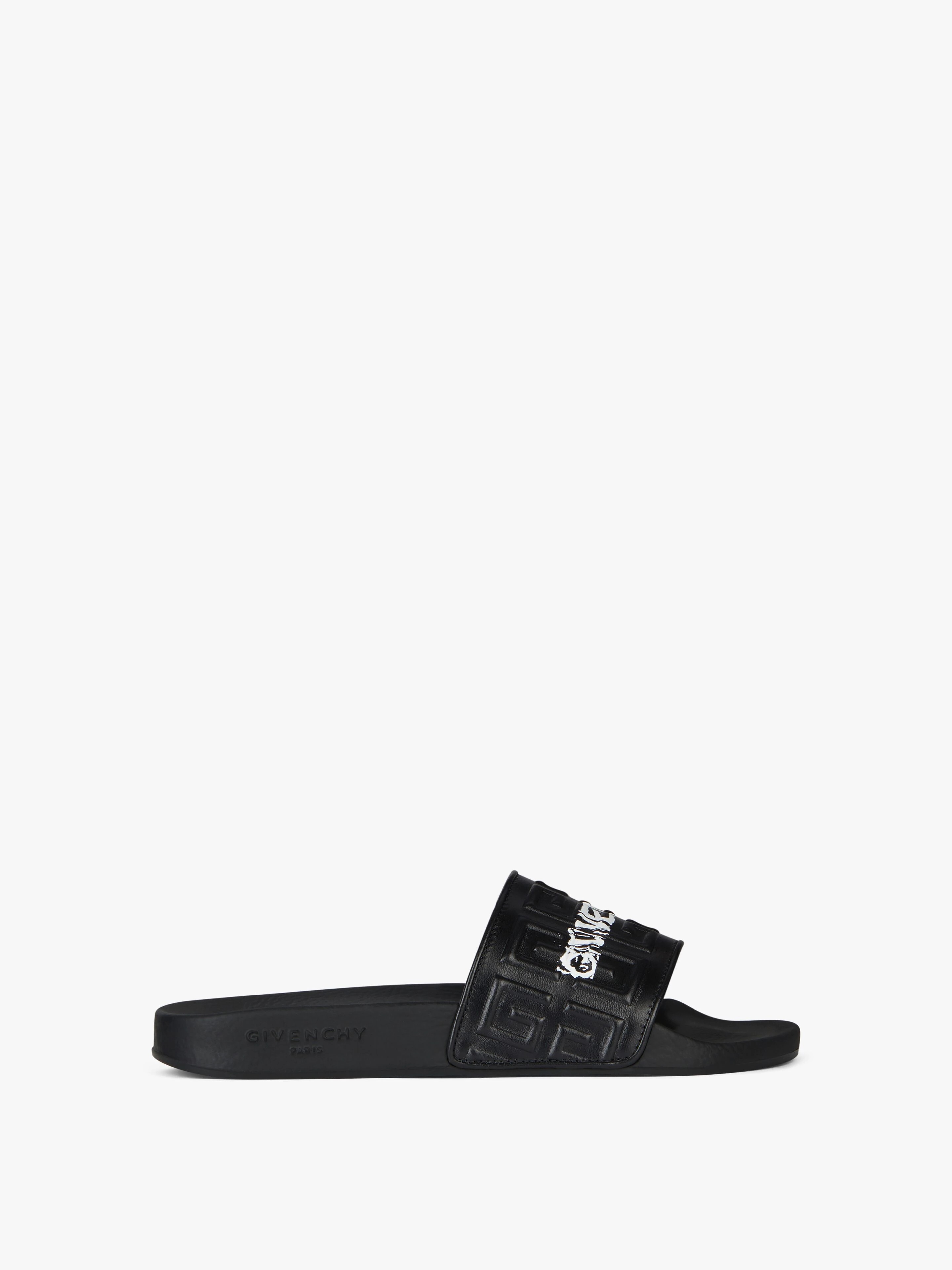 GIVENCHY FLAT SANDALS IN 4G LEATHER - 1