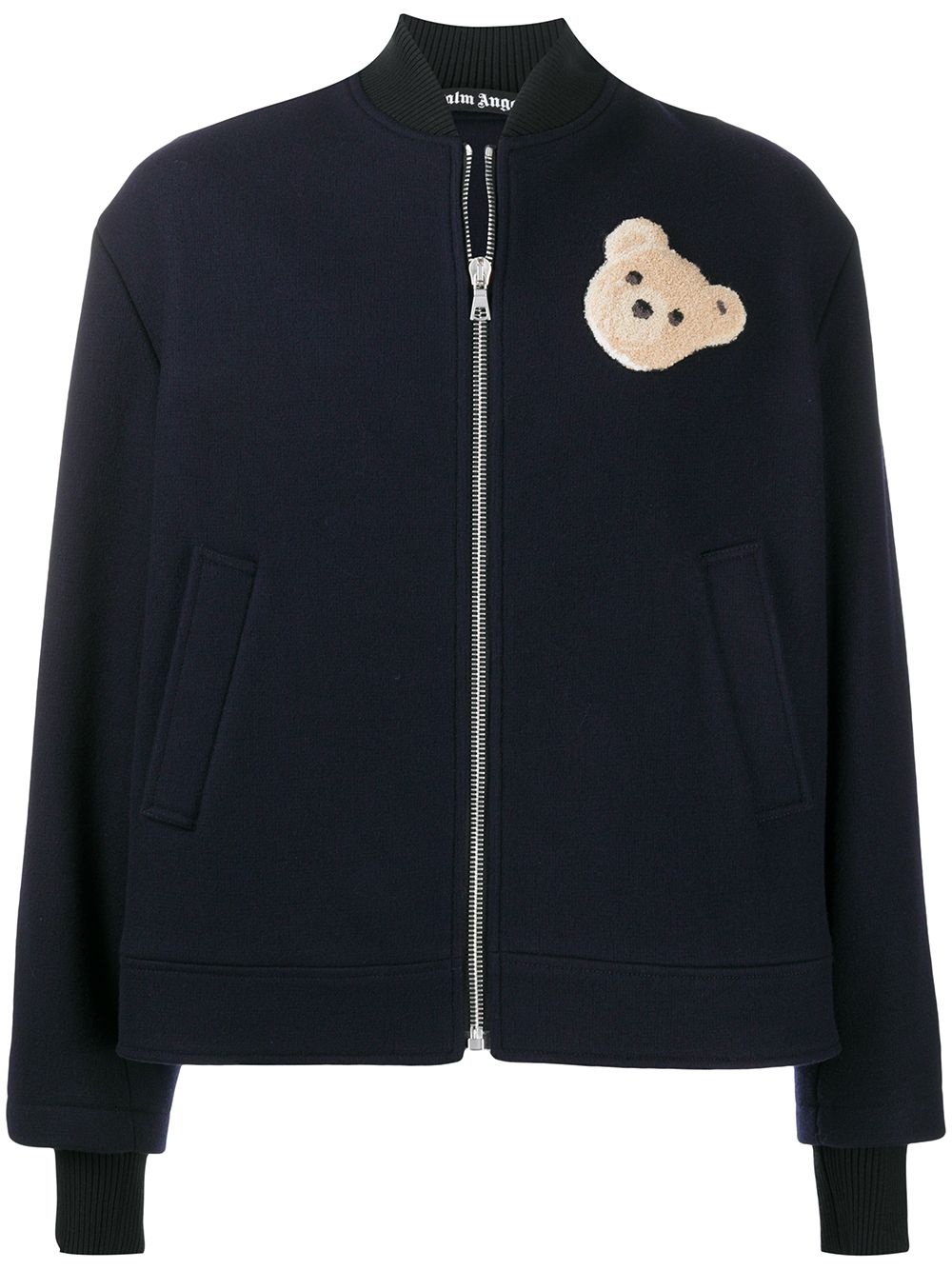 bear-patch bomber jacket - 1