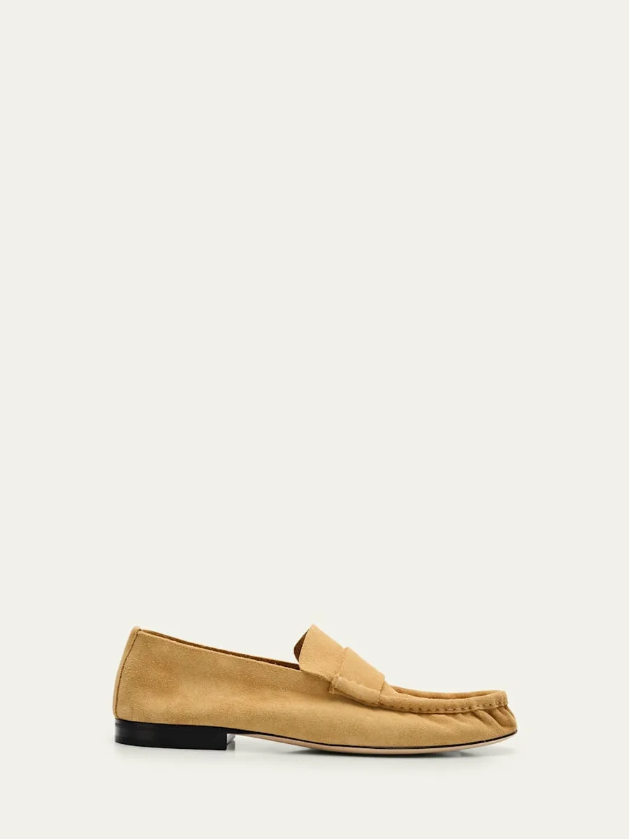 Calf Suede Slip-On Loafers - 1