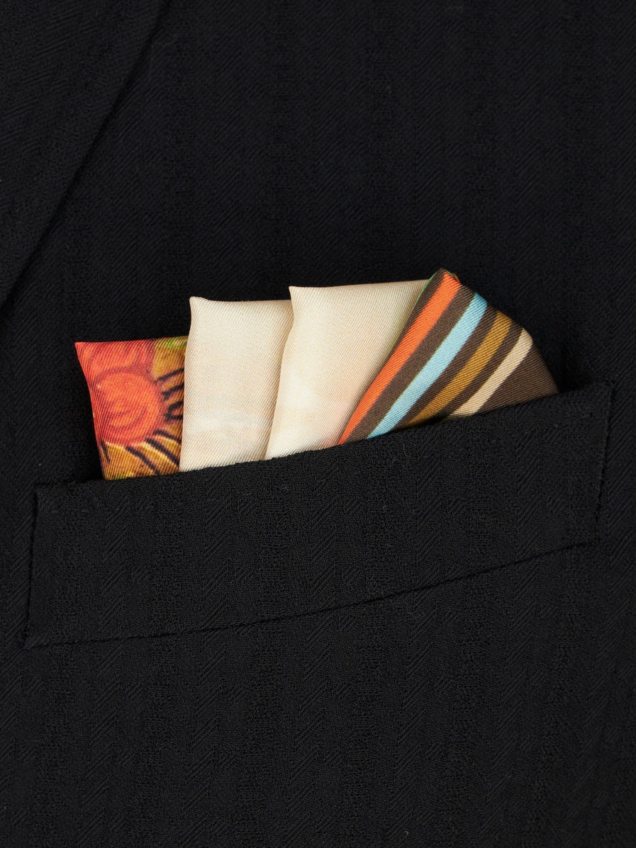 FIGURATIVE DESIGN POCKET SQUARE - 2