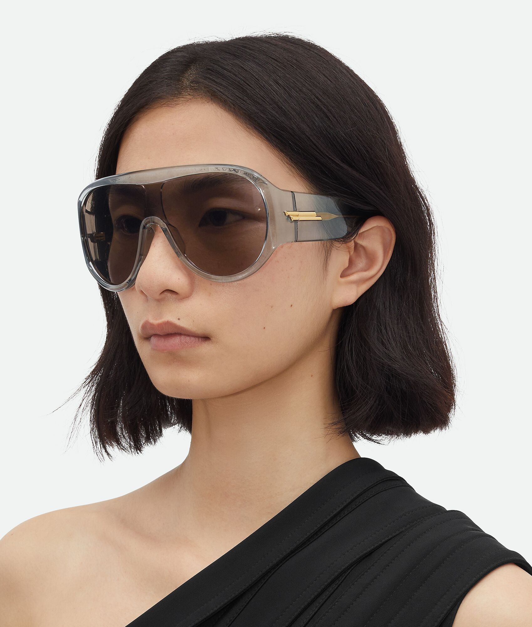 Bottega Veneta Scudo Shield Sunglasses | REVERSIBLE display picture 1