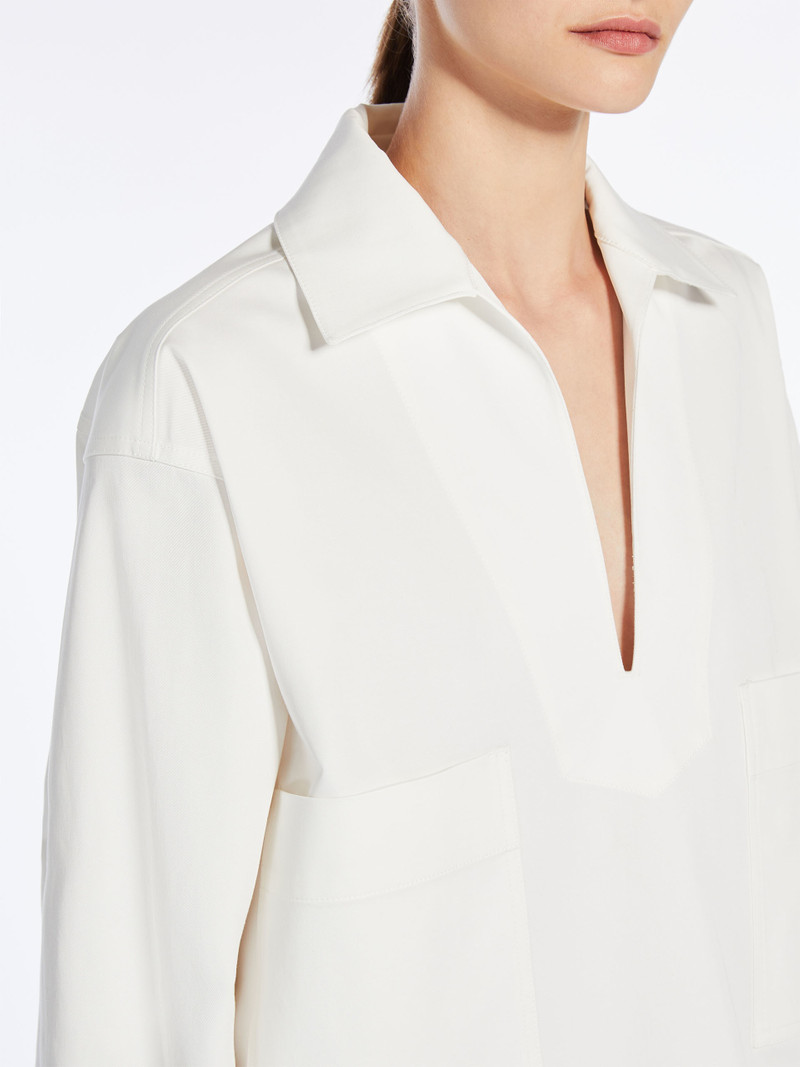 MATASSA Oversized shirt in stretch gabardine 5