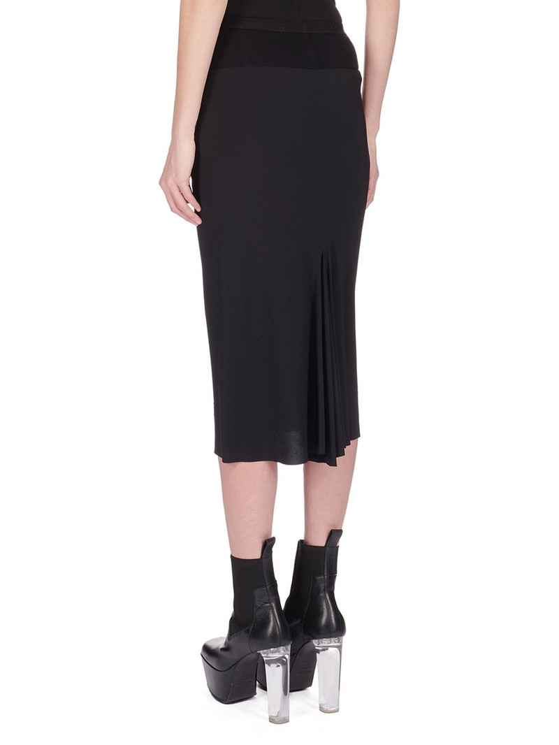 ribbed-panel crepe midi skirt 3