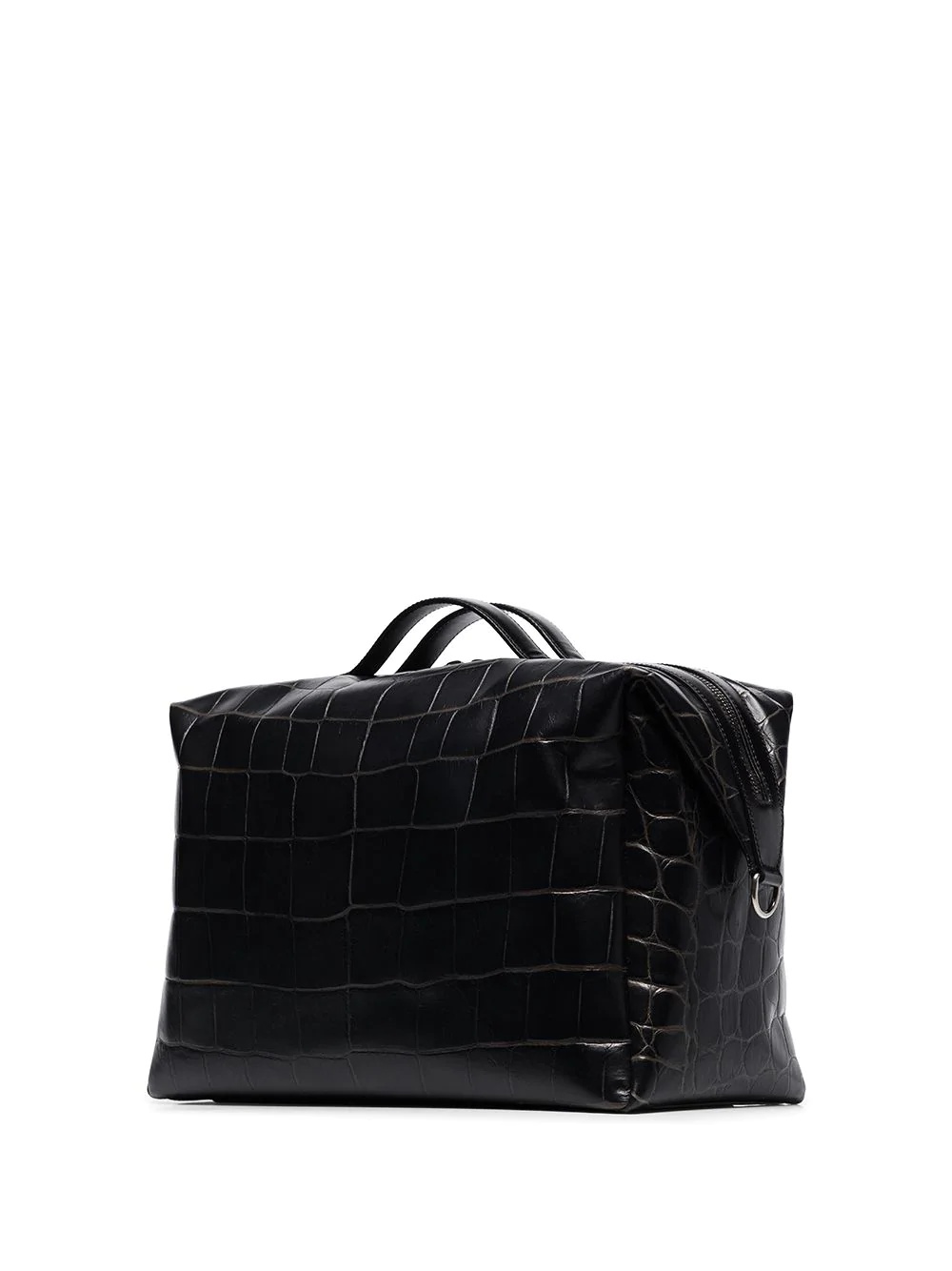 croc-effect leather tote bag - 3