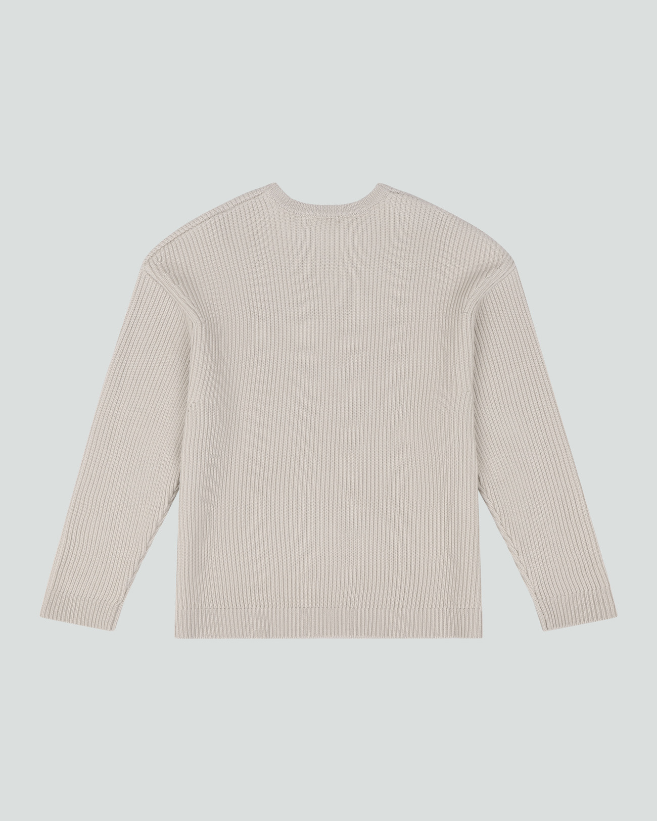 OVERSIZE KNIT CREWNECK BEIGE - 2