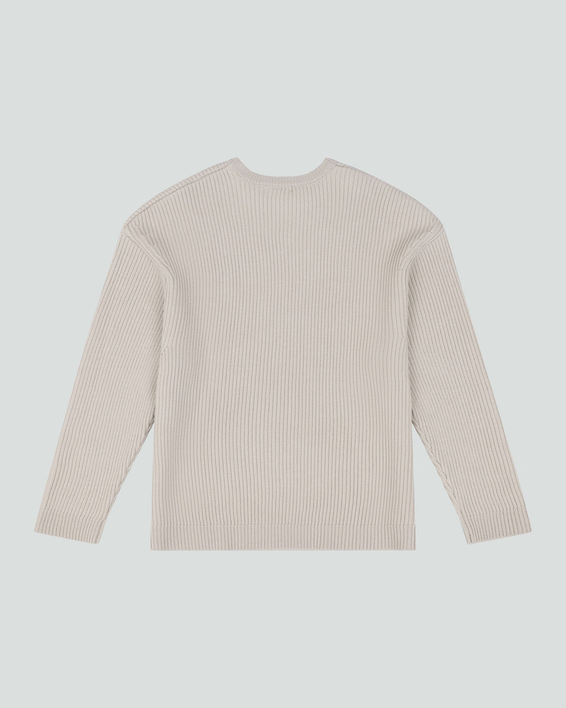 entire studios OVERSIZE KNIT CREWNECK BEIGE outlook