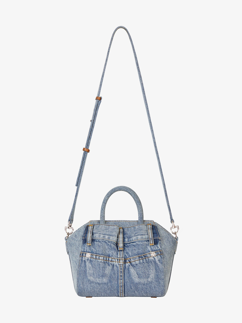 MINI ANTIGONA LOCK BAG IN JEANS 4
