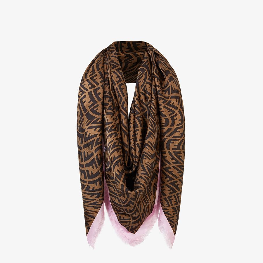 Brown cashmere shawl - 2