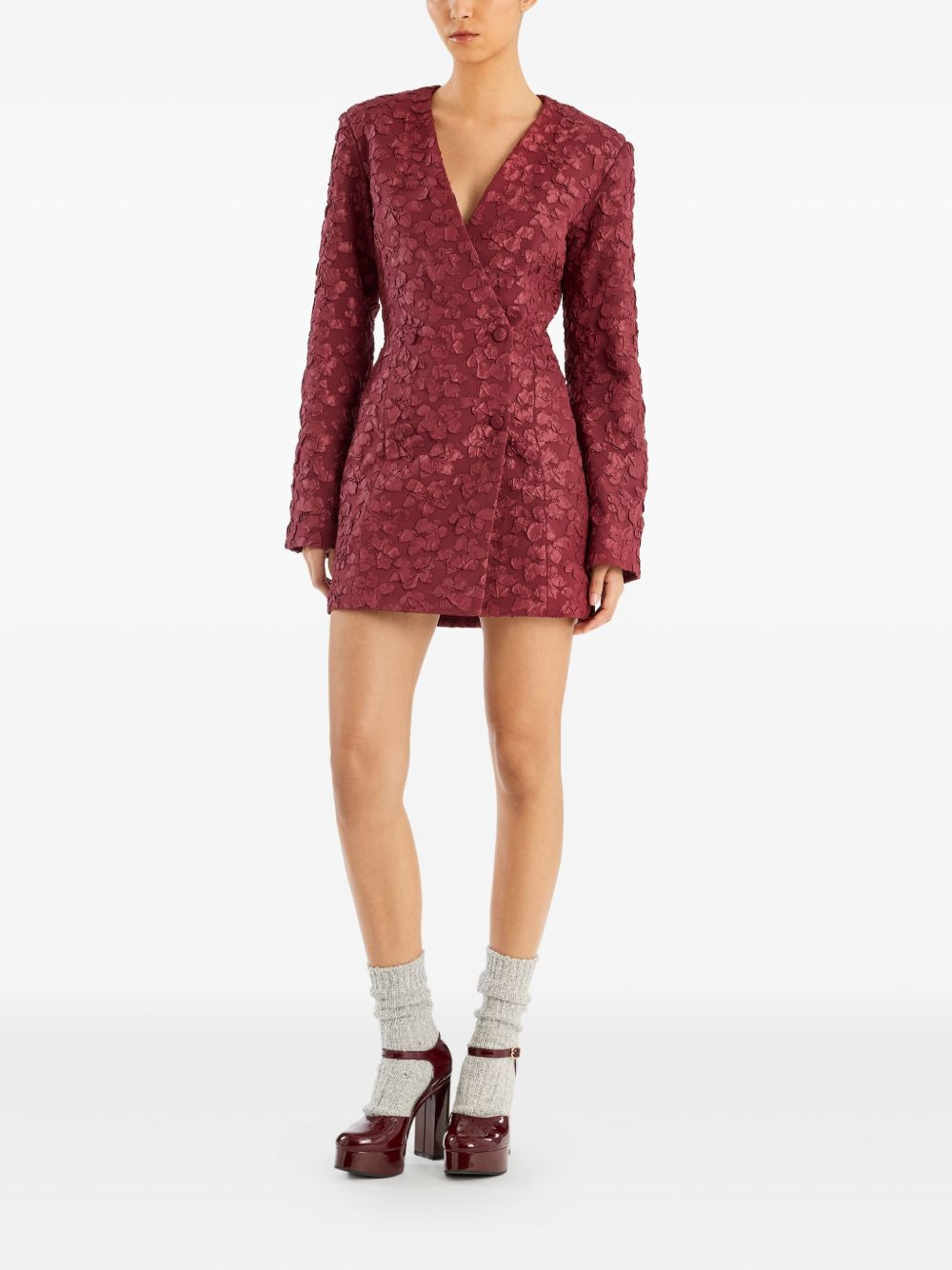 jacquard blazer dress - 2
