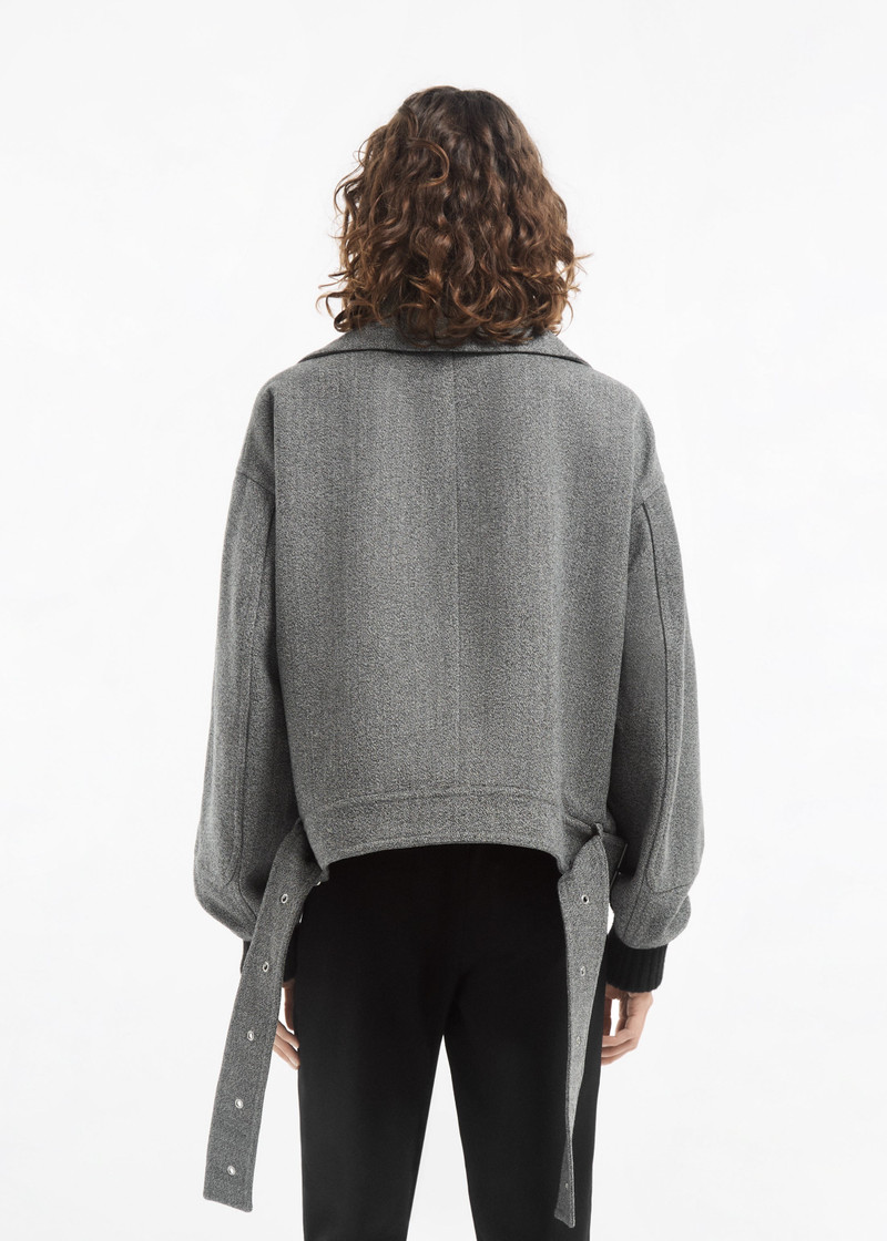 Oversized Engineered Bomber in Wool 4