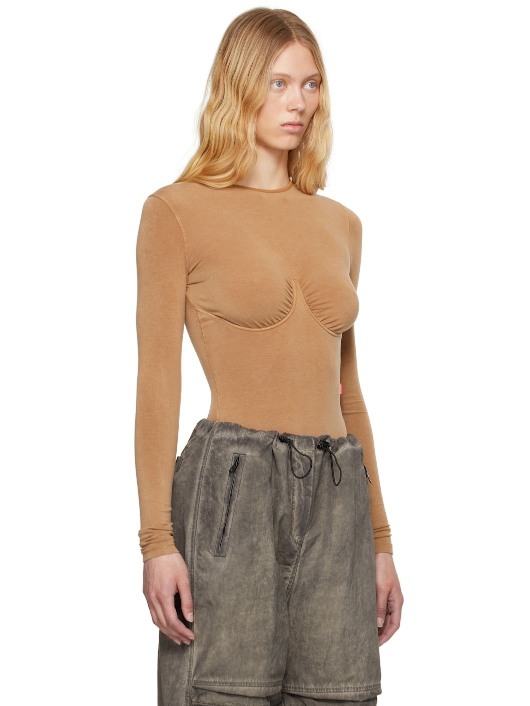 Tan T-Finne-Q2 Bodysuit - 2