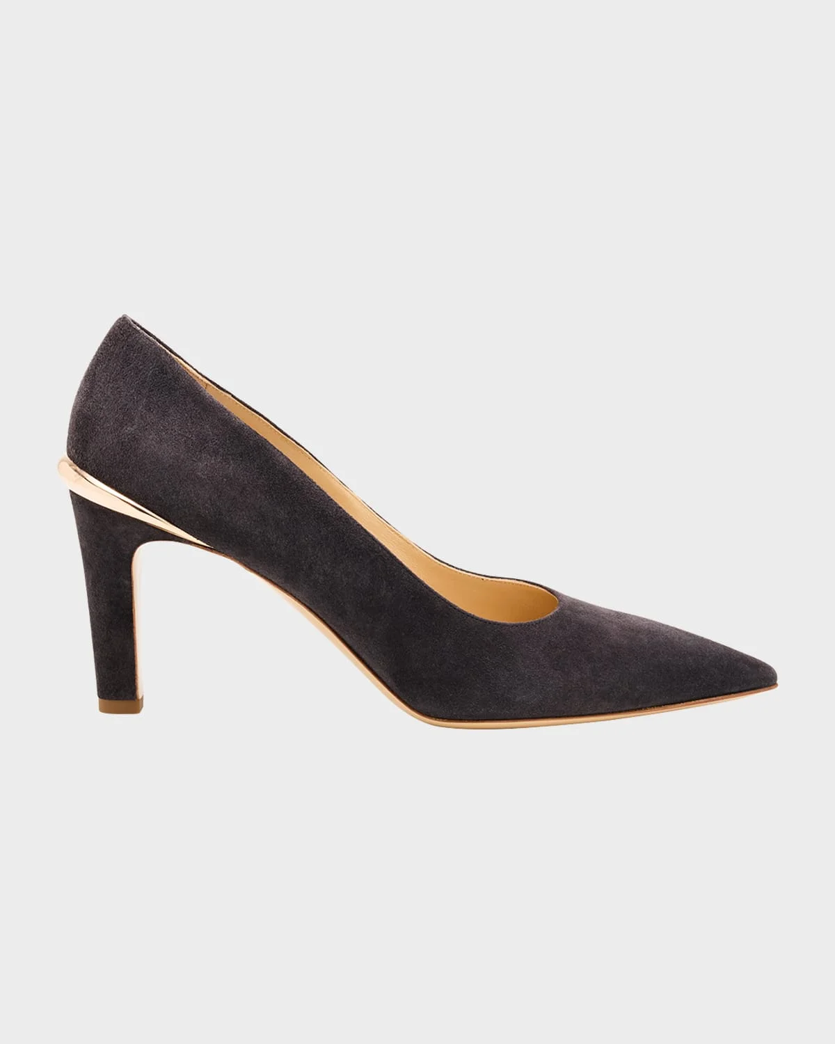 75mm Edwina Suede Pointed-Toe Pumps - 1