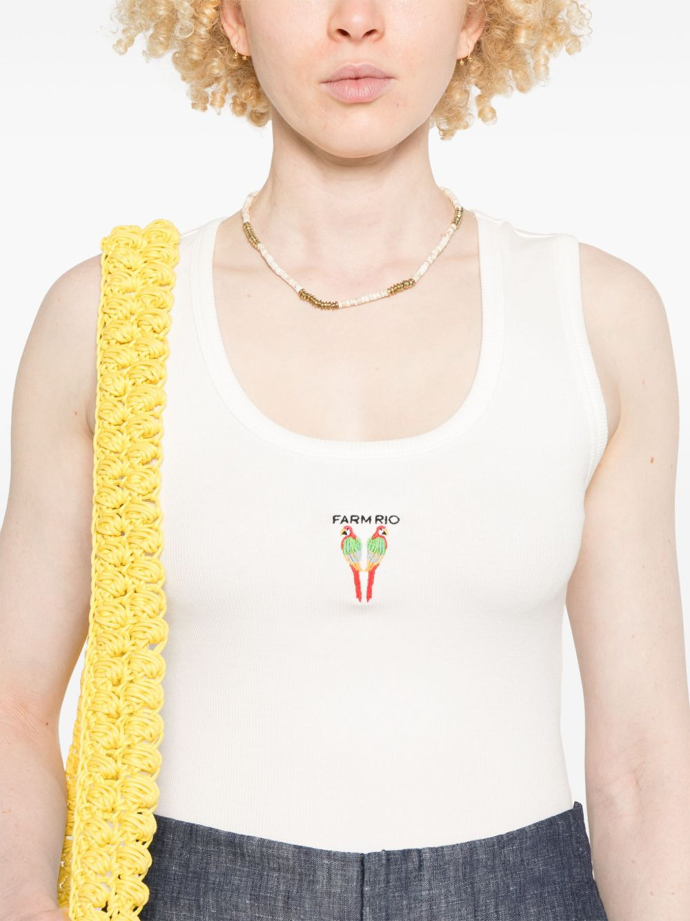 embroidered tank top - 5