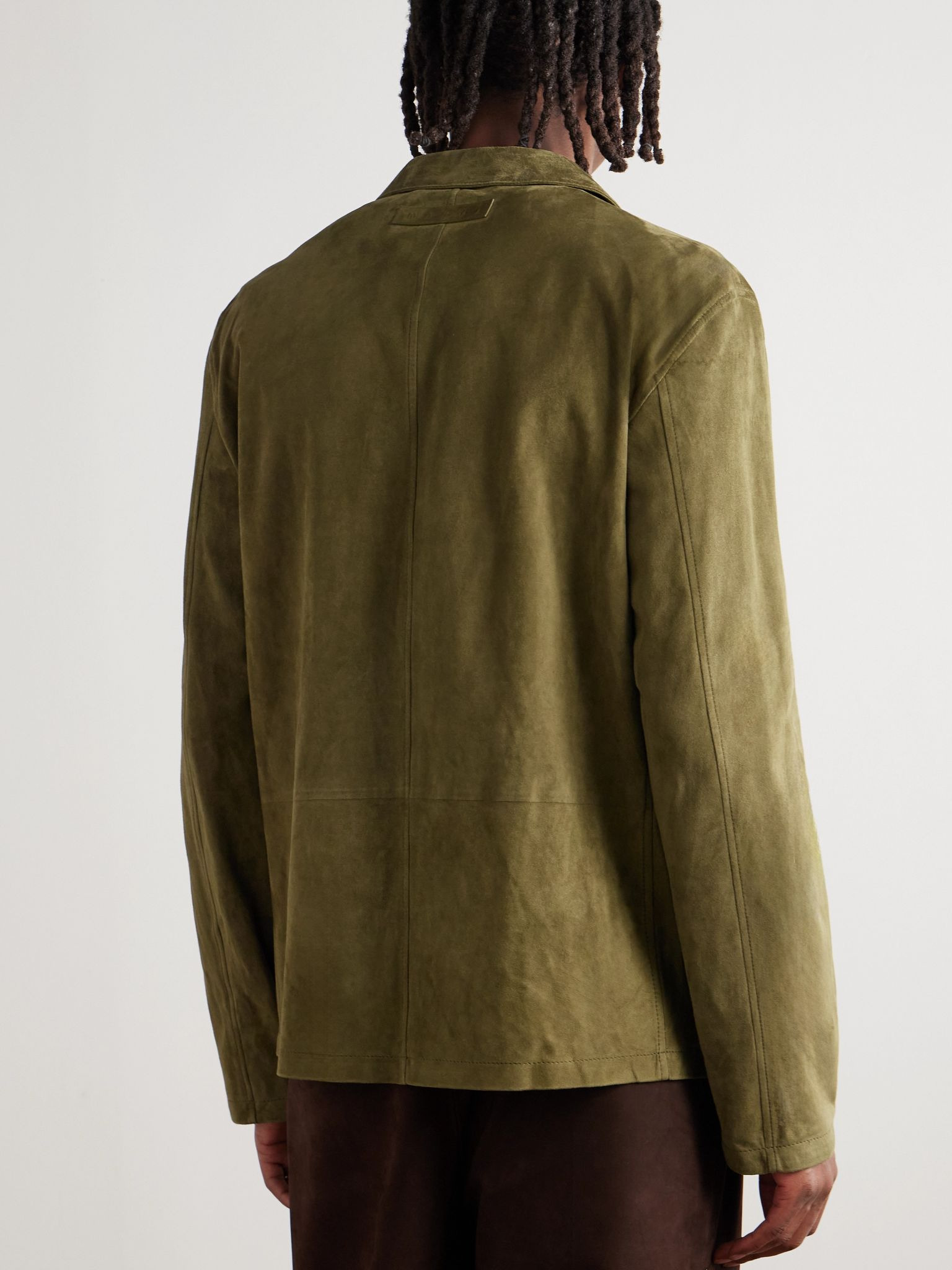 Suede Overshirt Green - 3