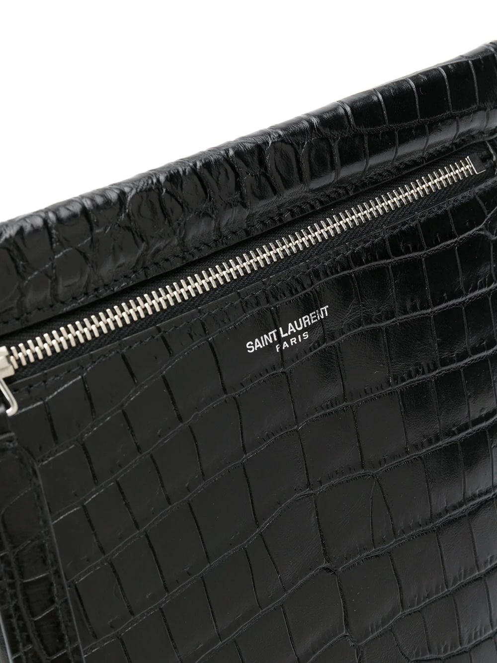 embossed crocodile effect messenger bag - 4