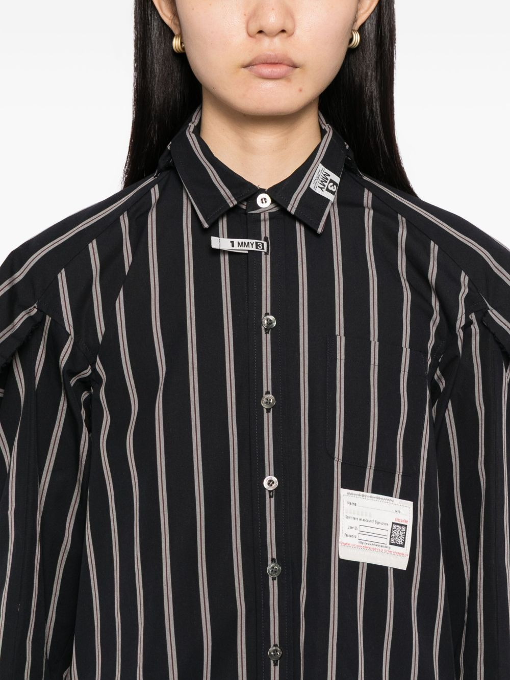 asymmetric striped shirt - 5