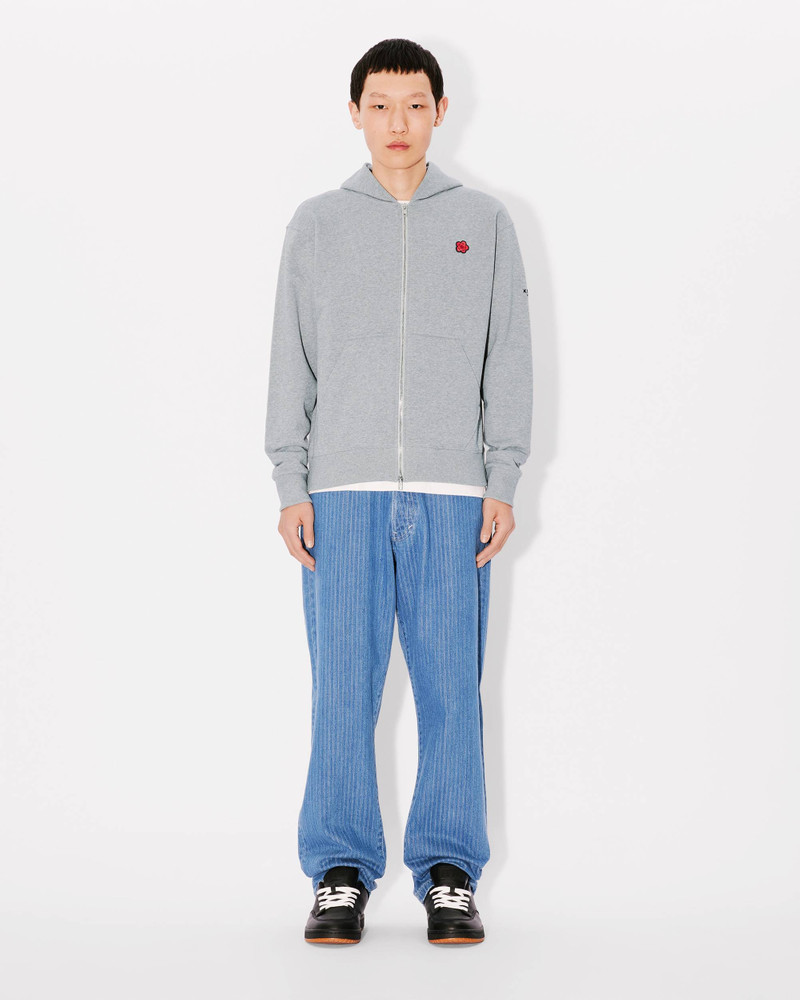 'Boke Flower' embroidered zipped hoodie 5