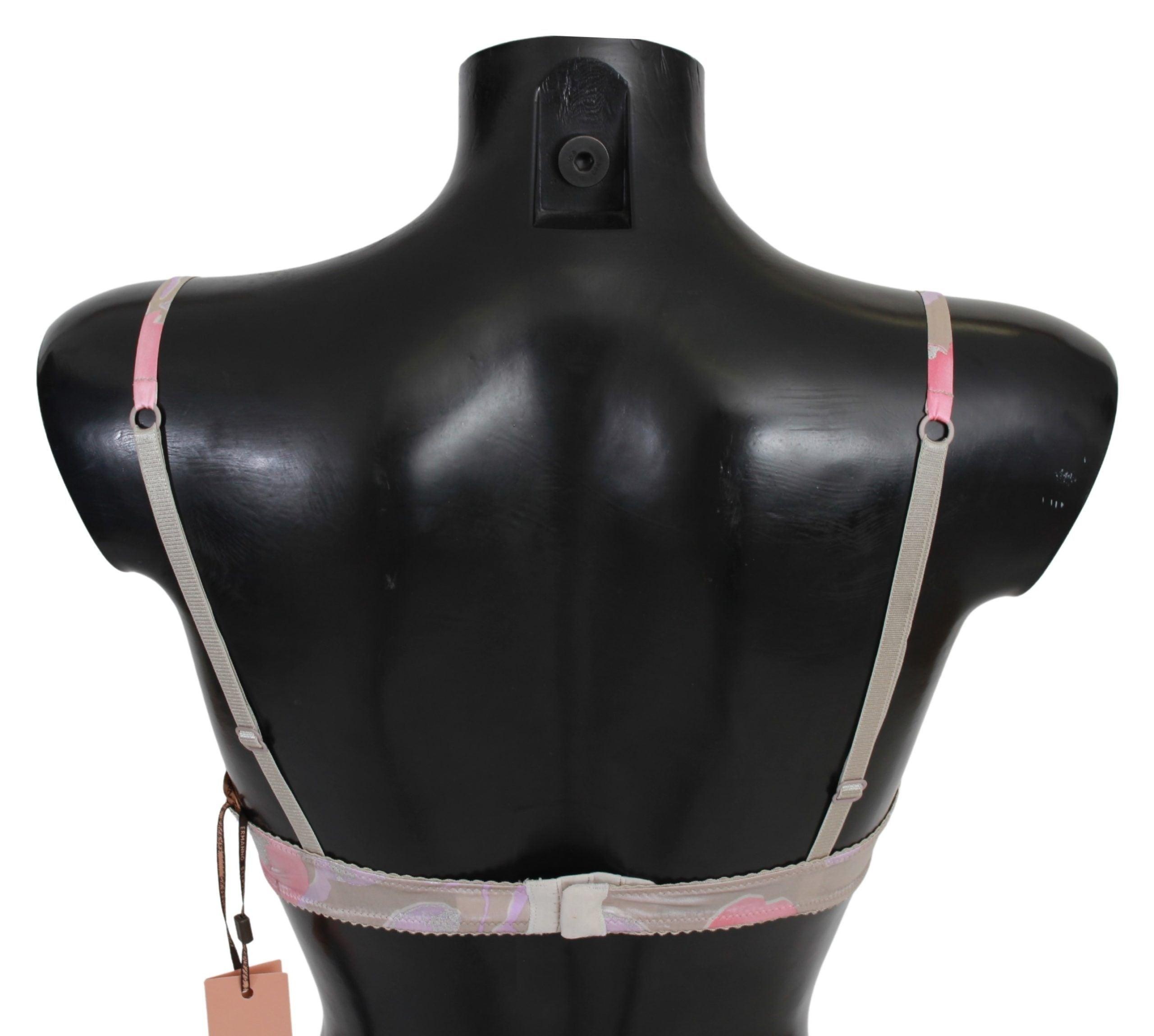 Ermanno Scervino - Ermanno Scervino Pink Lace Silk Stretch Push Up Underwear - 3
