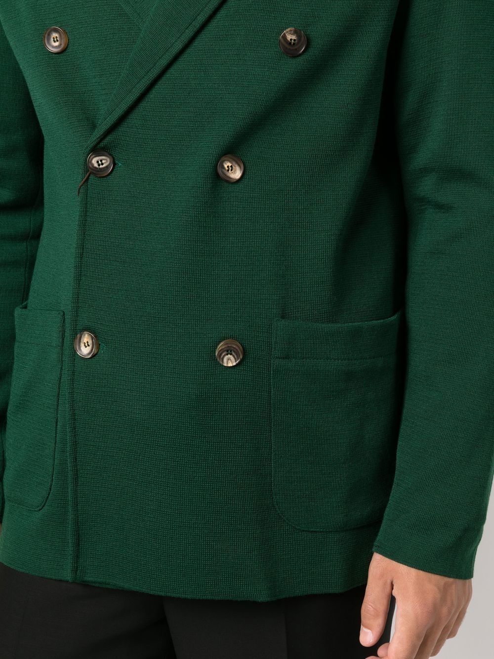 double-breasted fitted blazer - 5