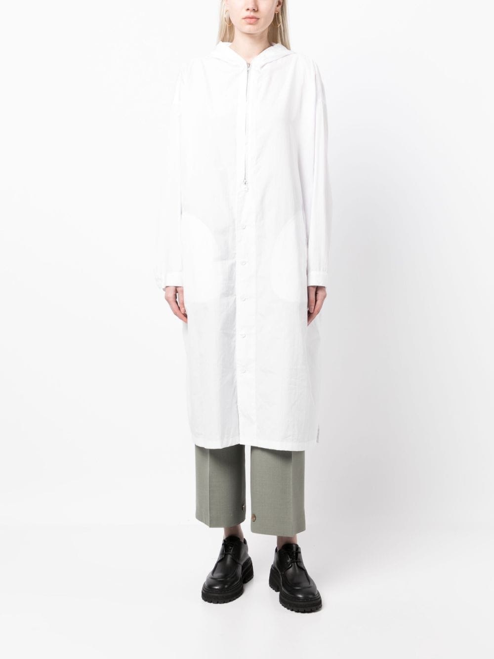 long-sleeves printed cotton coat - 3