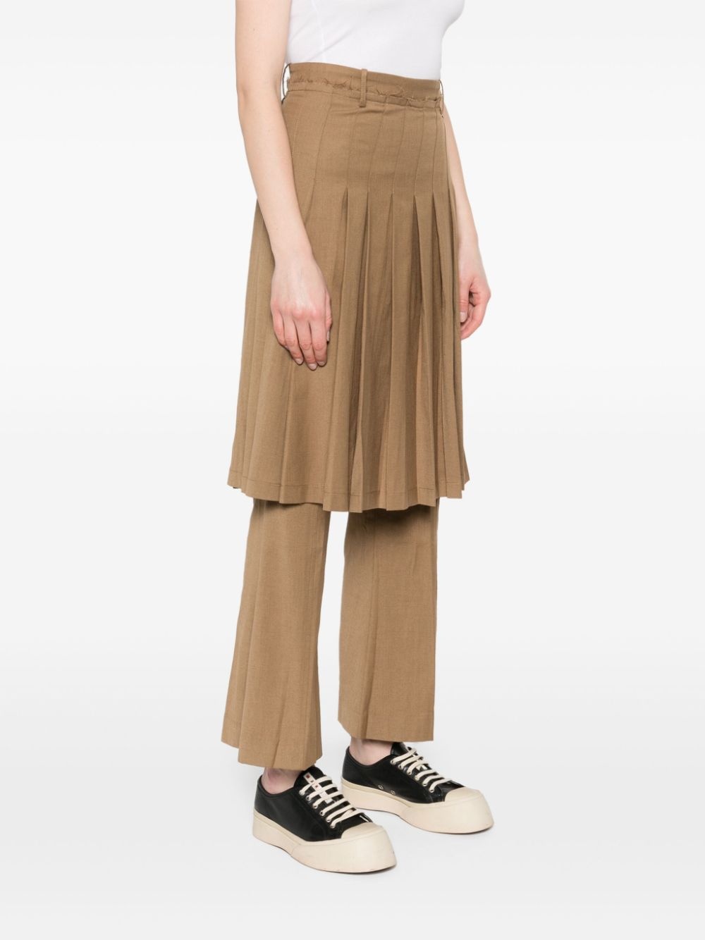 pleated skirt-trousers - 3