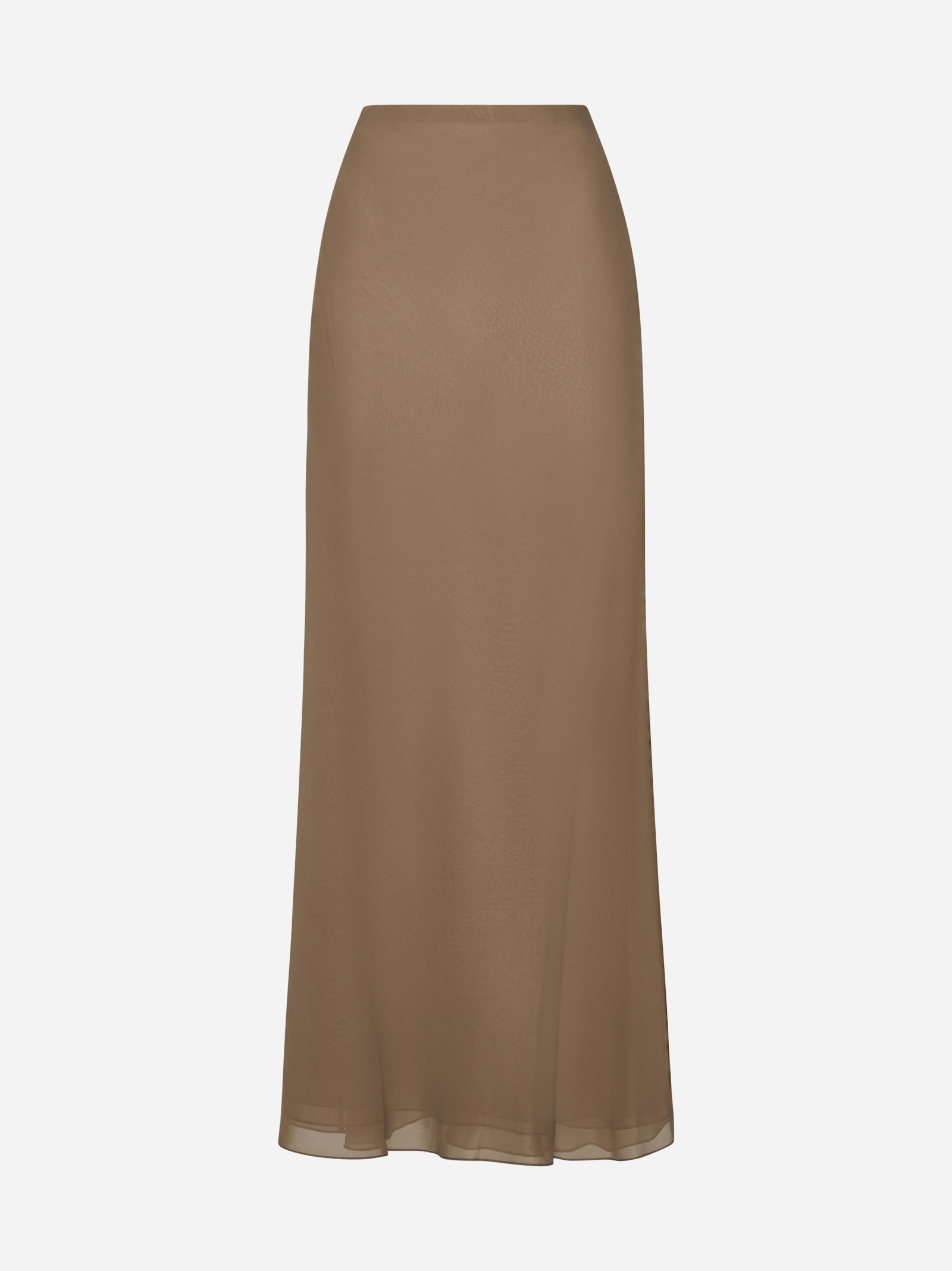 Mauva silk long skirt - 1