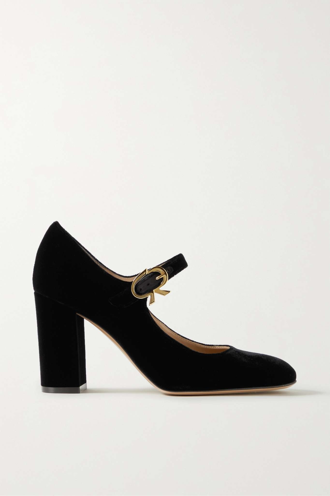 85 velvet Mary Jane pumps - 1