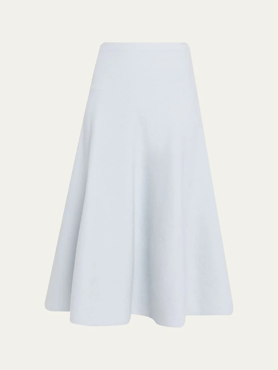 Miller Structured Wool Midi Skirt - 1
