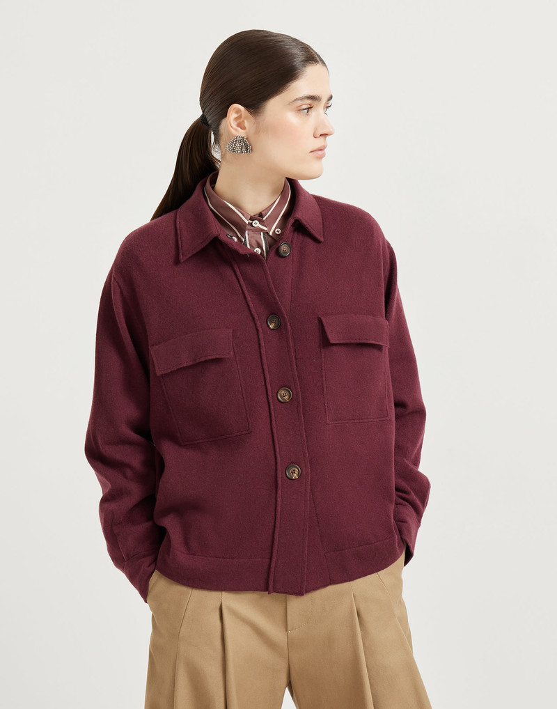 Virgin wool, cashmere and silk knit shirt 1