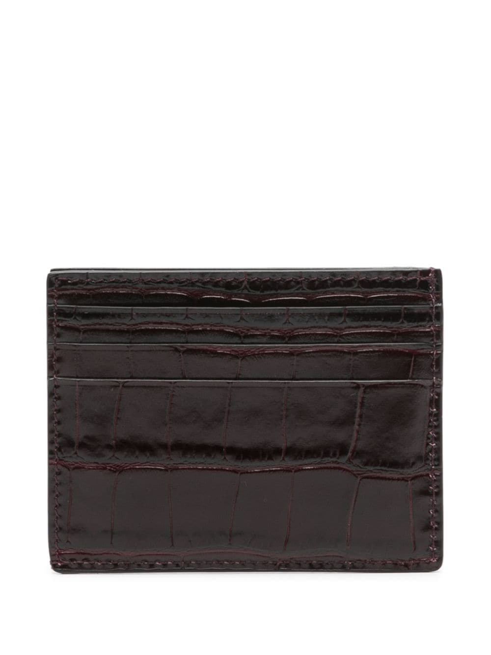 crocodile-embossed leather cardholder 2