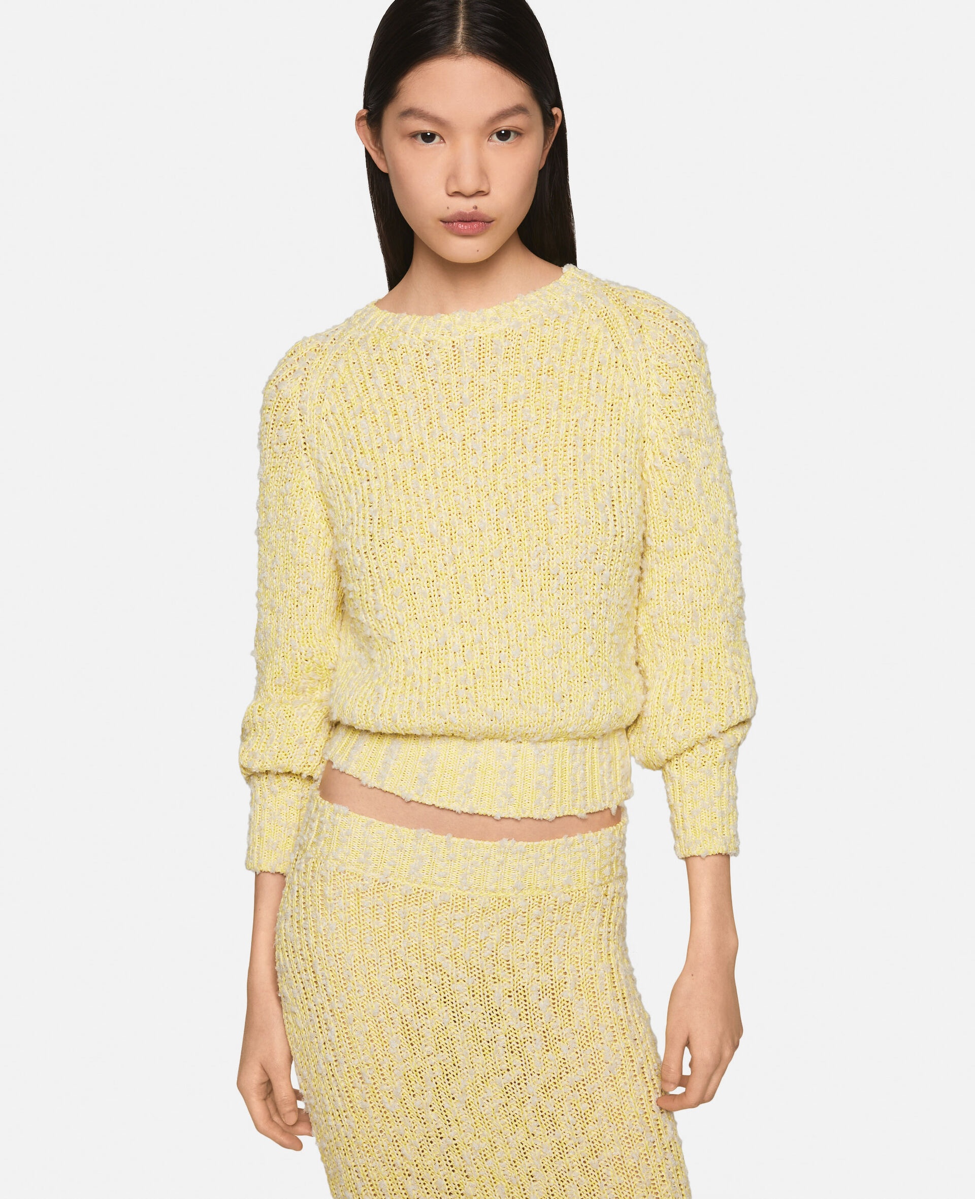Textured Cotton Knit Crewneck Jumper - 4