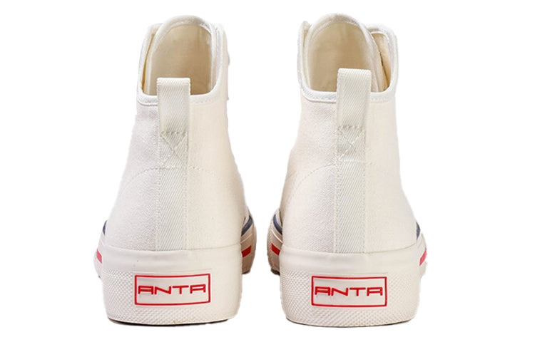 (WMNS) ANTA High Top Canvas Shoes 'Ivory Red' 122118665-1 - 5