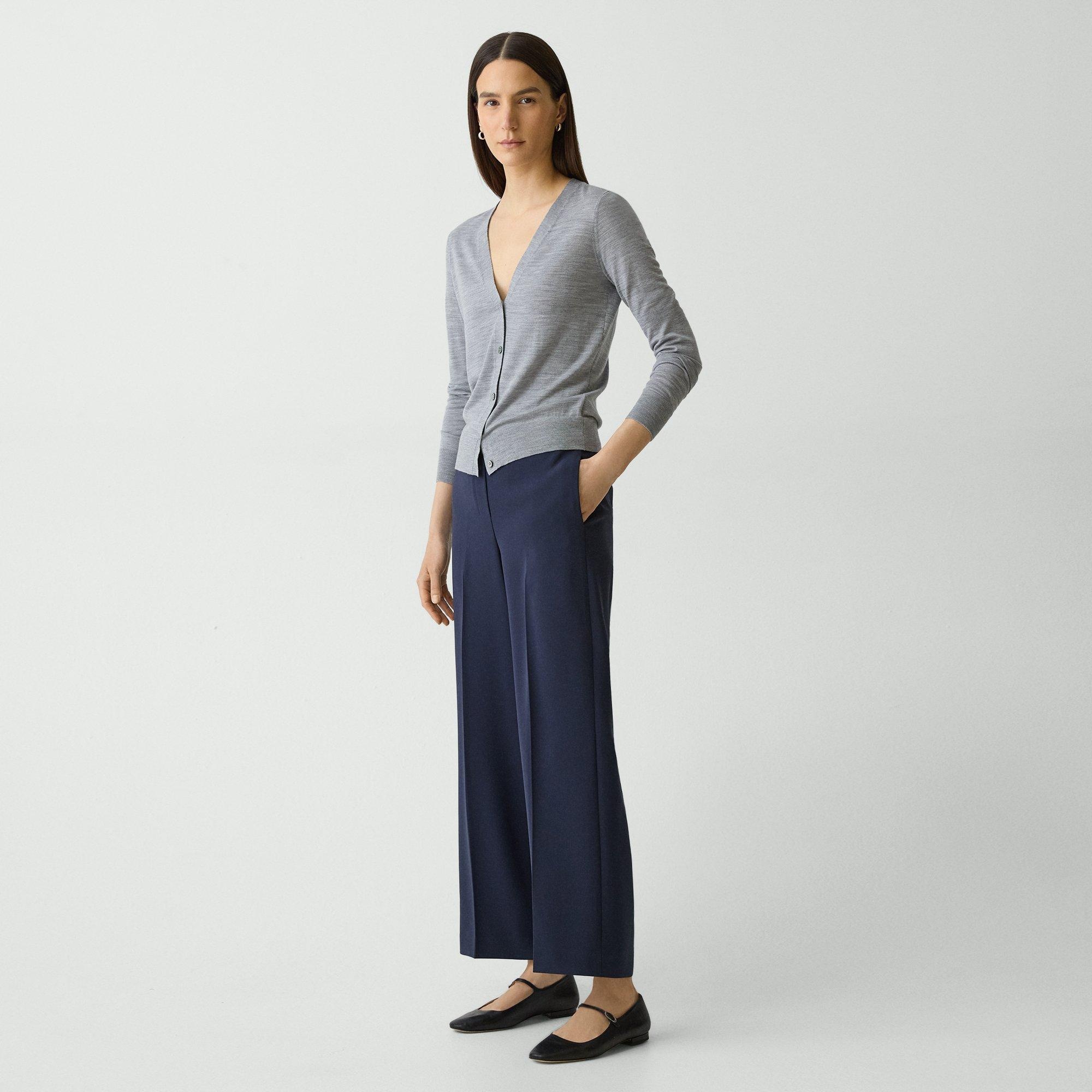 Wide-Leg Pull-On Pant in Admiral Crepe - 3