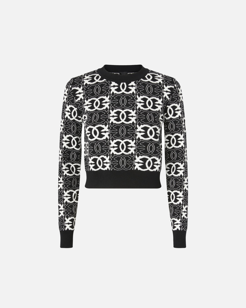 CROPPED SWEATER WITH LOVE BIRDS LOGO 1