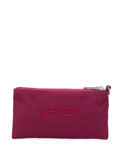 KENZO logo-motif clutch outlook