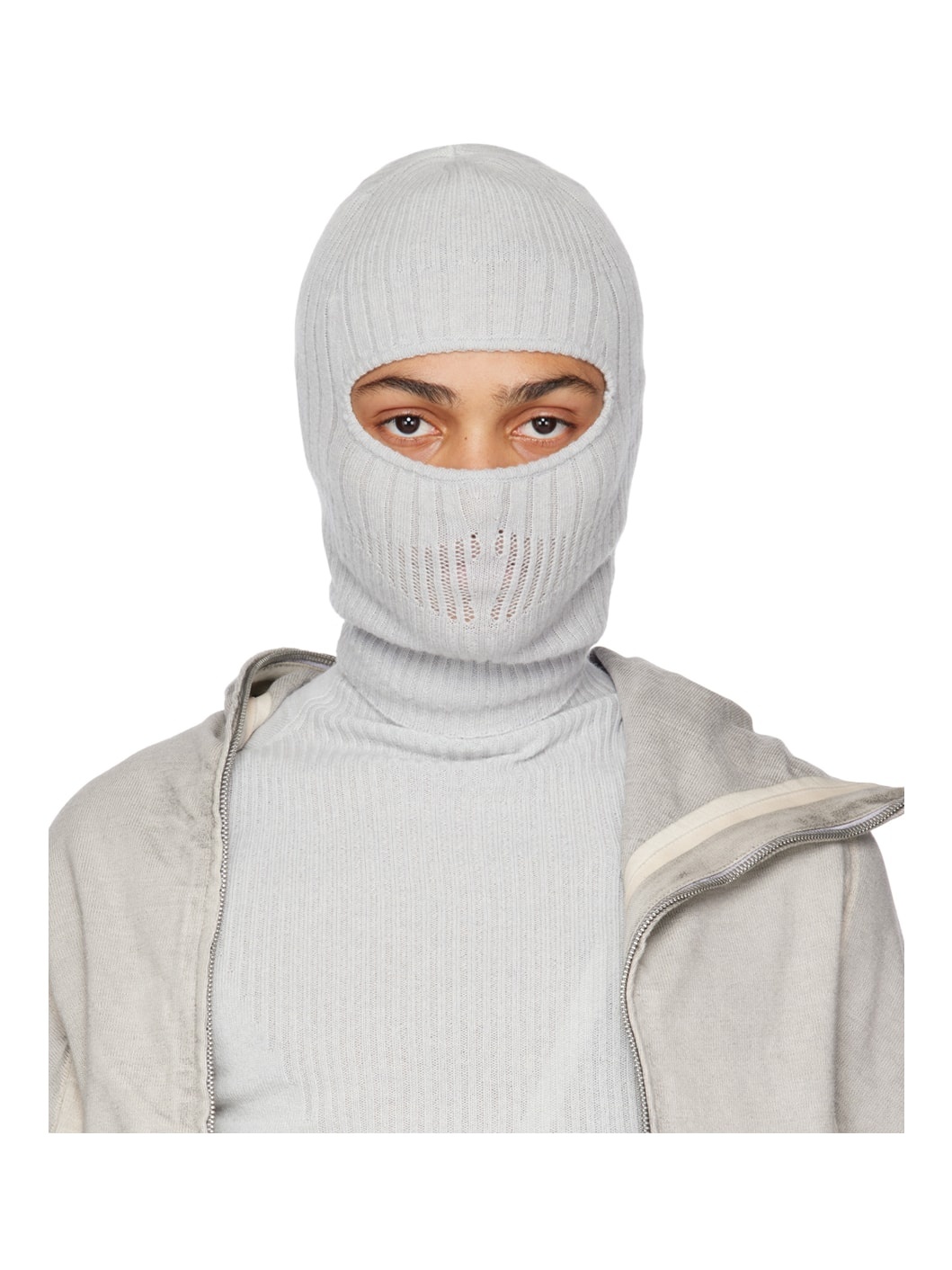 Gray Seamless Balaclava - 1