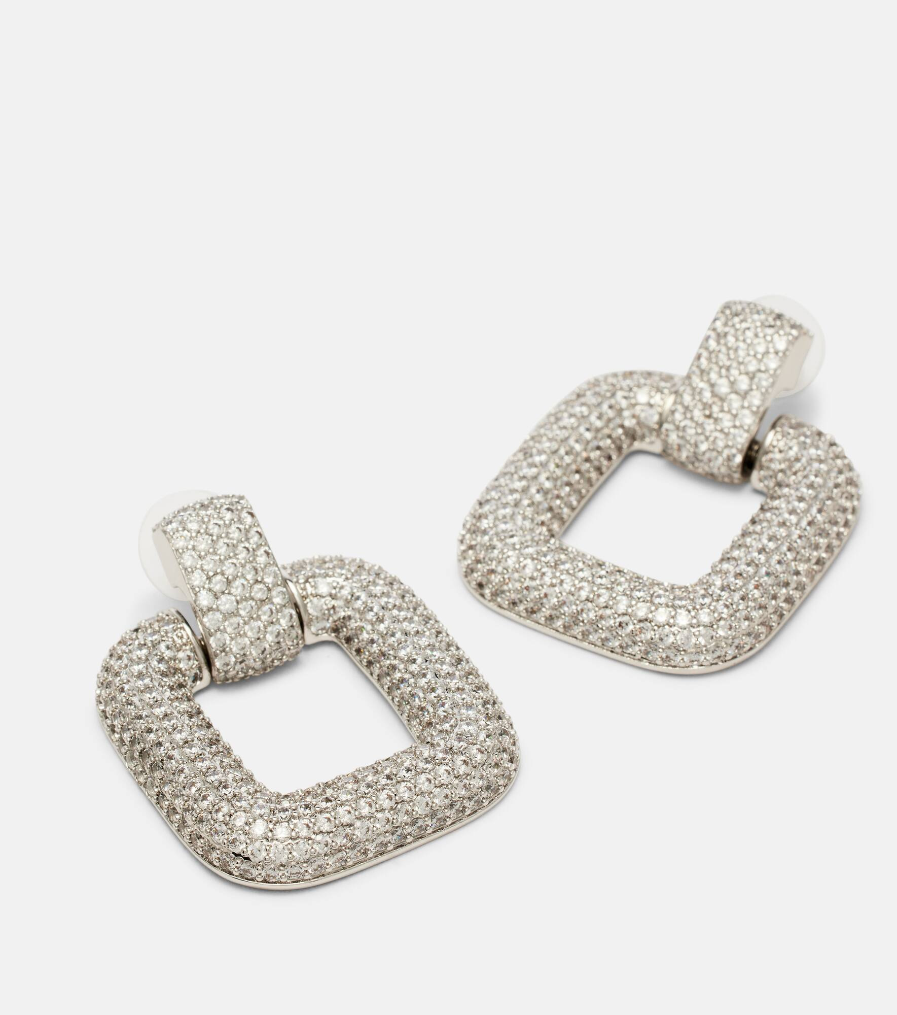 Crystal-embellished drop earrings - 4