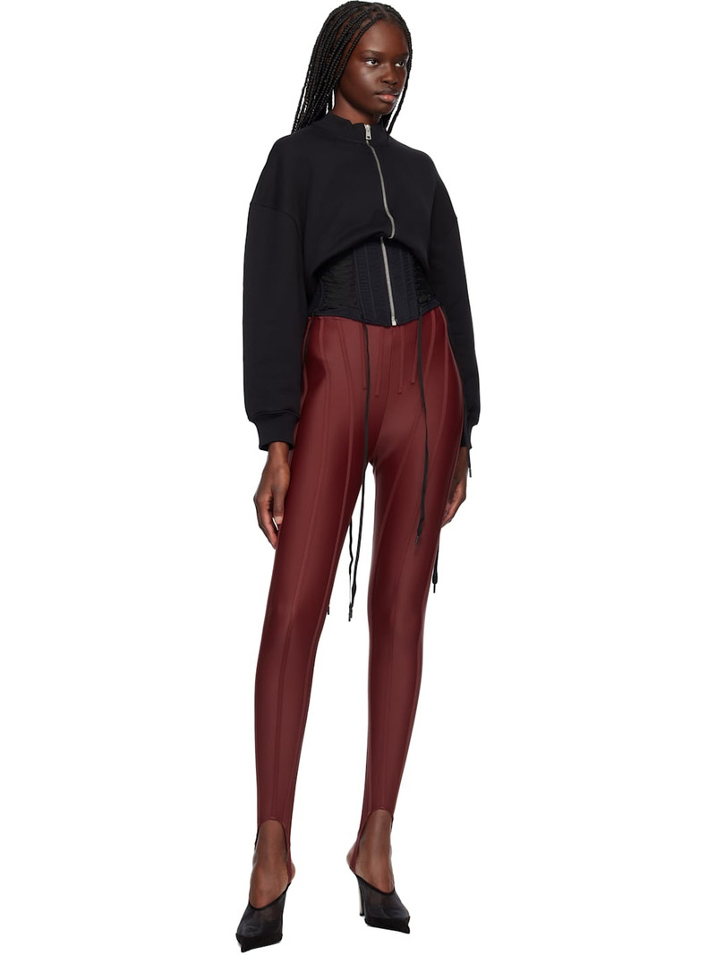 MUGLER Red Corseted Leggings outlook