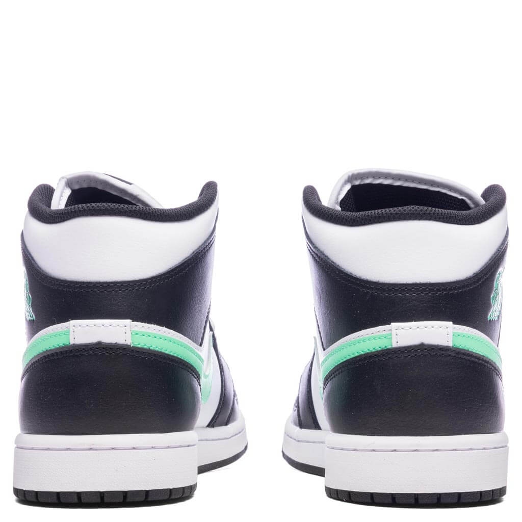 AIR JORDAN 1 MID - WHITE/GREEN GLOW/BLACK - 4