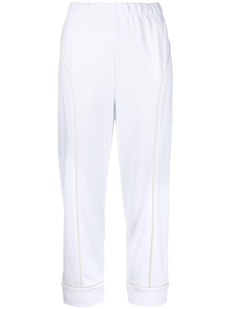 elasticated-waist zip-up track pants - 1