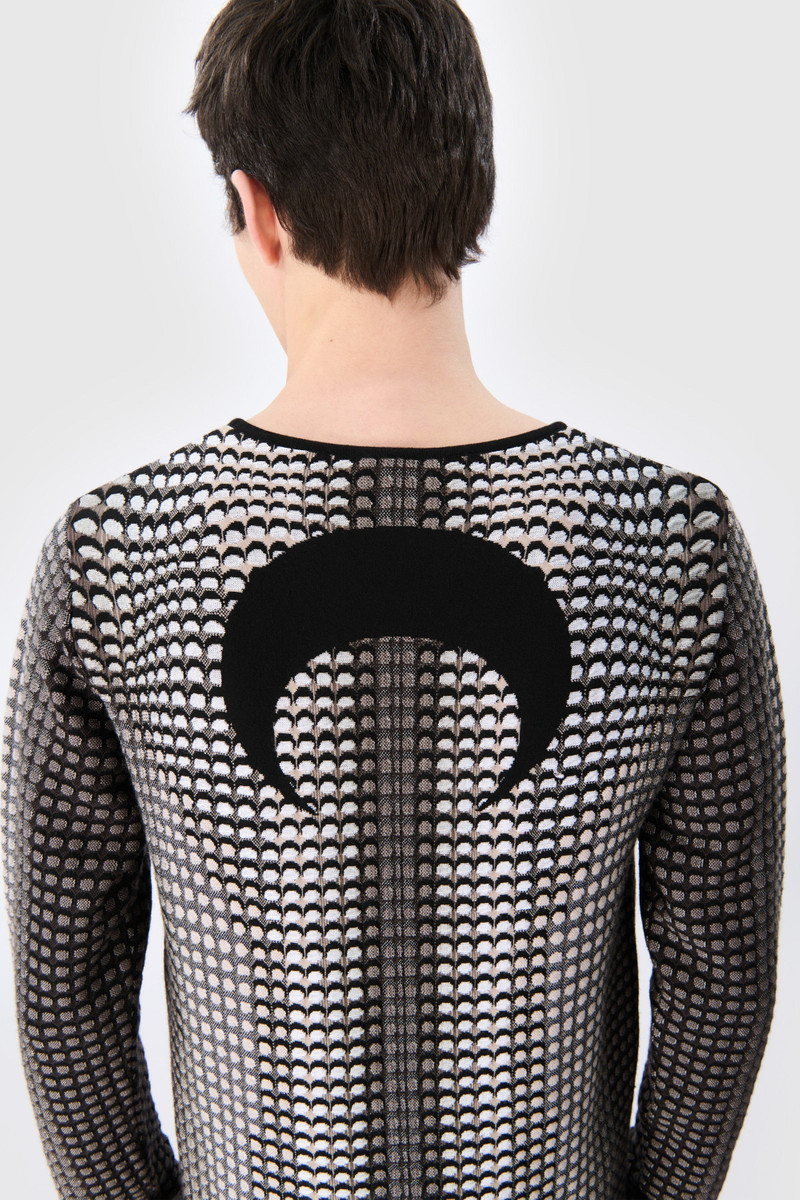 Moon Skin Jacquard Knit Fitted Sweater 3