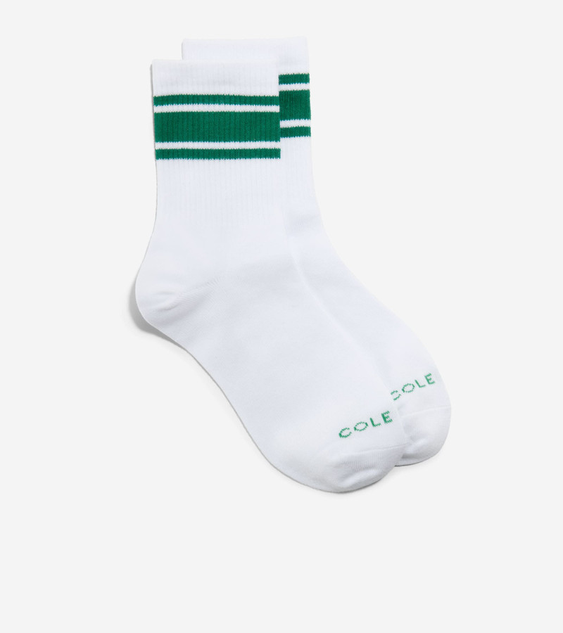 COLE HAAN Women's Varsity Stripe Mid Crew Socks outlook