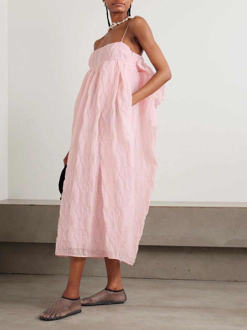 CECILIE BAHNSEN Vilma Satin-trimmed Matelassé Midi Dress outlook