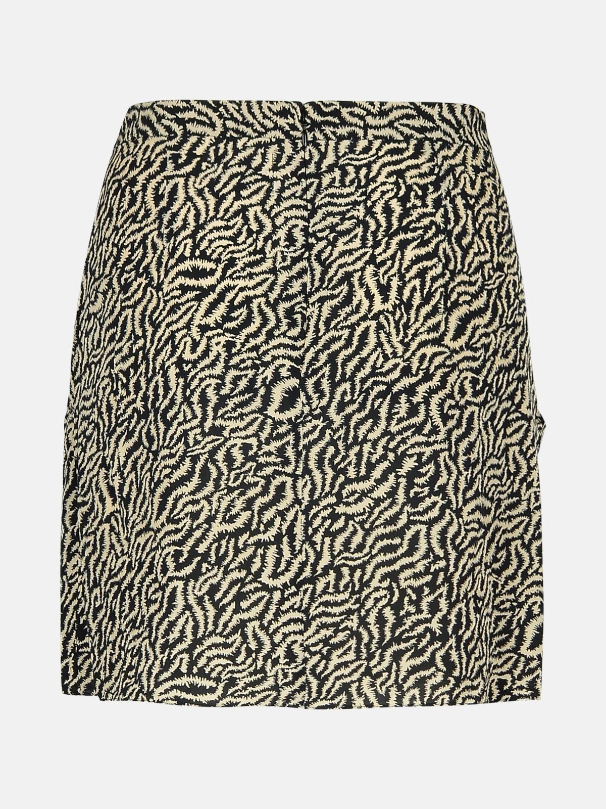 'VIOLAINE' TWO-TONE VISCOSE MINISKIRT - 3