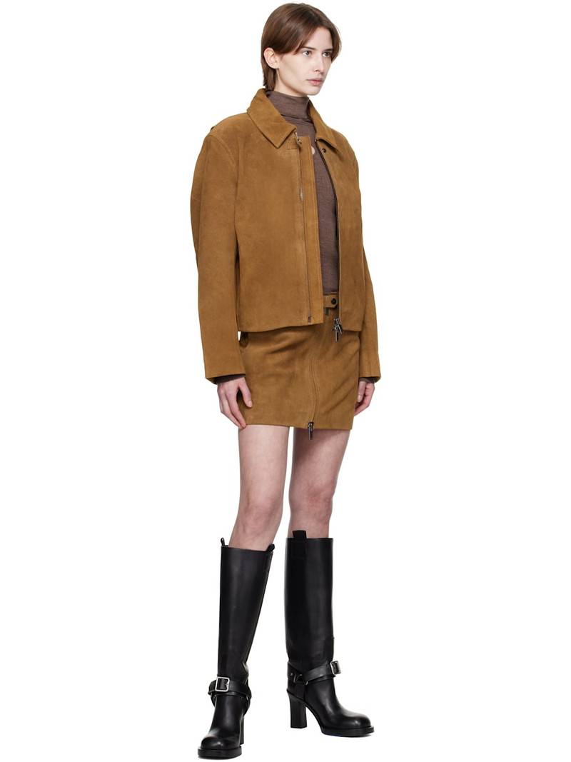 Holzweiler Tan Cia Suede Leather Jacket outlook